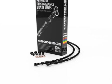 Goodridge 81-85 Yamaha XJ550 Black Front SS Brake Lines w Black Fittings For Discount