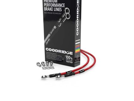 Goodridge 89-90 Yamaha FZR600 Red Race Front SS Brake Lines For Cheap