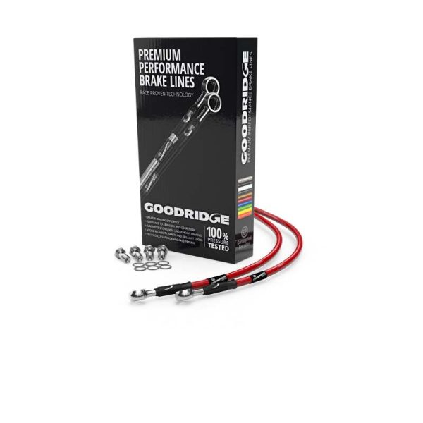 Goodridge 91-92 Yamaha FZR400RRSP Red Rear SS Brake Lines Online Sale