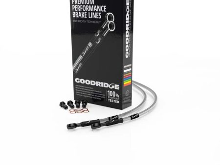 Goodridge 86-88 Yamaha SRX600 Clear Front SS Brake Lines w Black Fittings Fashion