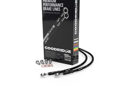 Goodridge 80-83 Yamaha XS400SE Single Disc Black Brake Lines For Discount