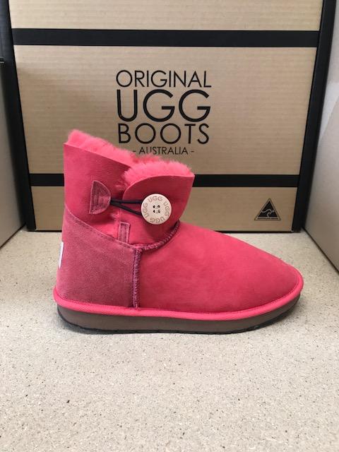 TOMATO MINI BUTTON UGG BOOTS For Cheap