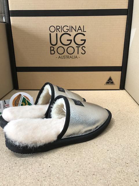 SILVER NAKI UGG SCUFFS on Sale