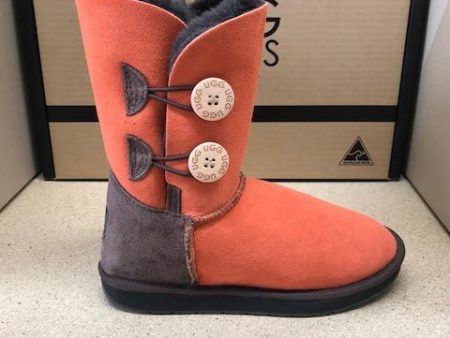 CHOC ORANGE DOUBLE BUTTON UGG BOOTS Online Sale