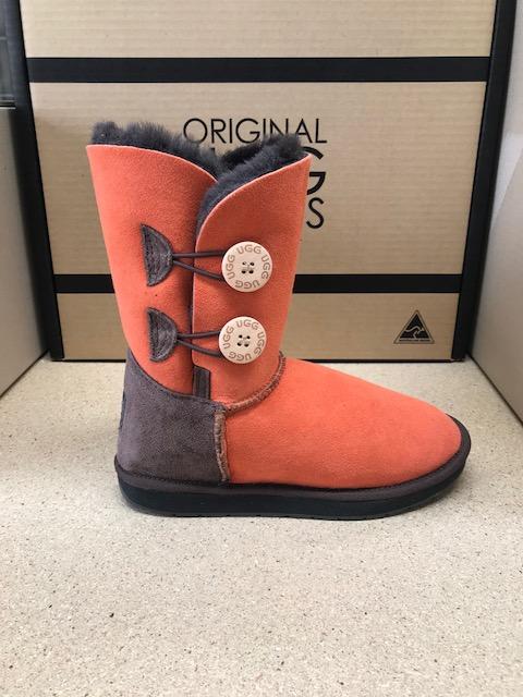 CHOC ORANGE DOUBLE BUTTON UGG BOOTS Online Sale