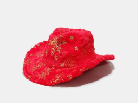 Fuzzy Snowflakes Polyester Hat Online Hot Sale