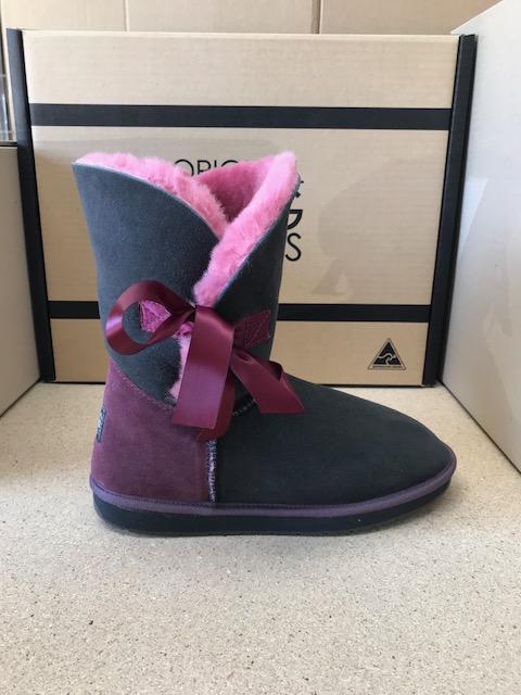 BLACK ROSE BETTY BOW UGG BOOTS Hot on Sale