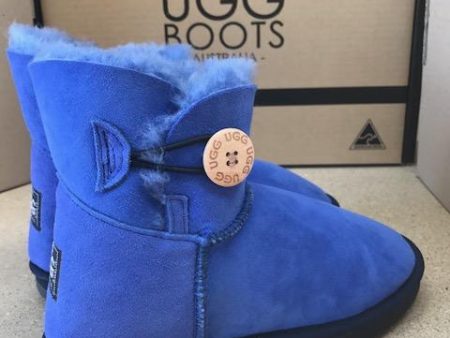 OCEAN BLUE MINI BUTTON UGG BOOTS on Sale