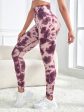 Tie-Dye Wide Waistband Active Leggings For Sale