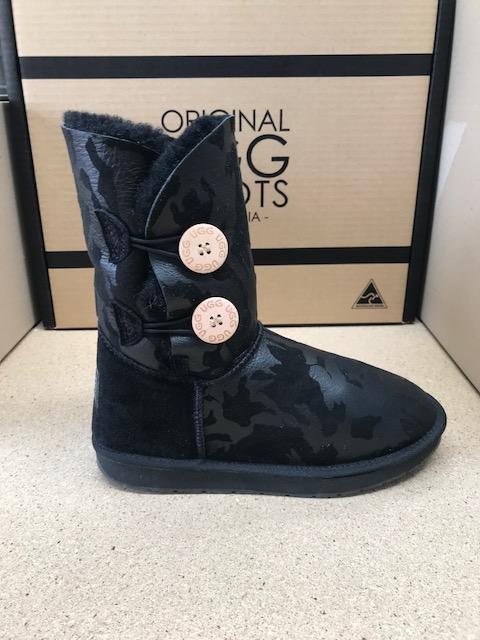 BLACK CAMO DOUBLE BUTTON UGG BOOTS Online Hot Sale