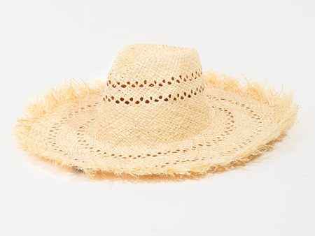 Fame Openwork Raw Hem Weave Hat Online Hot Sale