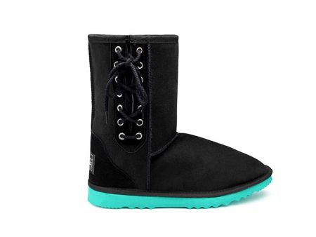 Blaqua Short Lace Up UGG Boots Discount