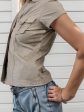 Devine Collared Neck Short Sleeve Shirt Fashion