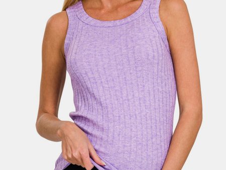 Zenana Ribbed Round Neck Tank Fashion