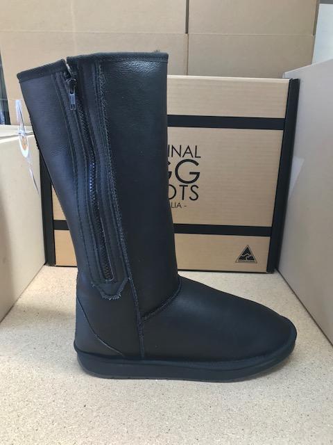 BLACK NAPA TALL ZIP BOOTS Hot on Sale