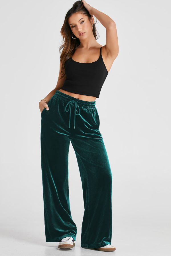 Drawstring Wide Leg Active Pants Supply