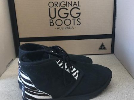 BLACK  ZEBRA SHU BOOTS For Discount