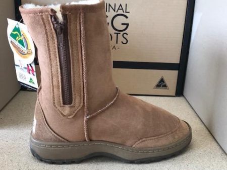 CHESTNUT SHORT ZIP RUGGED UGG BOOTS Discount