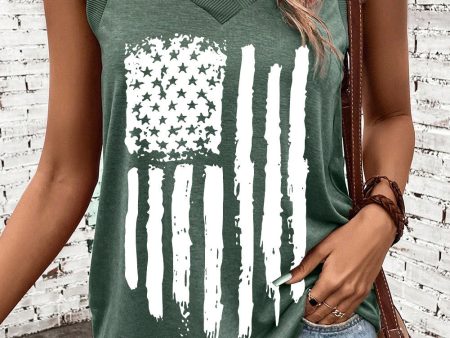 US Flag V-Neck Tank on Sale