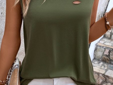 Cutout Round Neck Tank Online Sale