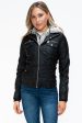 YMI Removable Faux Layered Multi-Pocket Jacket with Fuzzy Hood on Sale