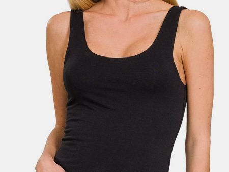 Zenana Double Layer Round Neck Tank Cheap