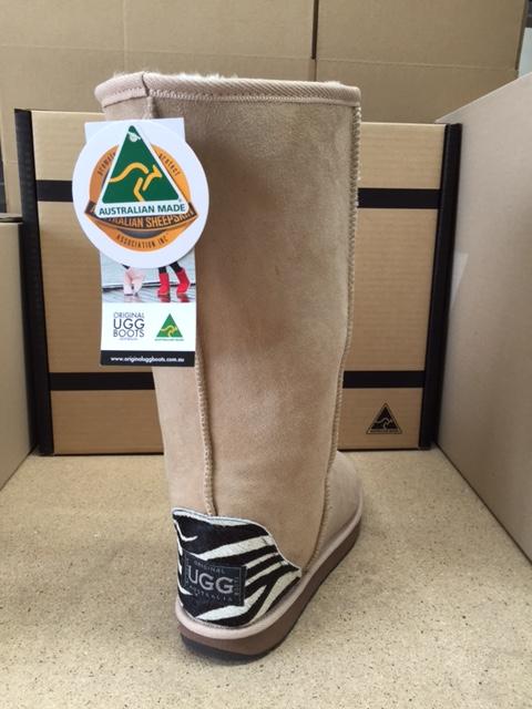 SAND   ZEBRA TALL UGG BOOTS Cheap