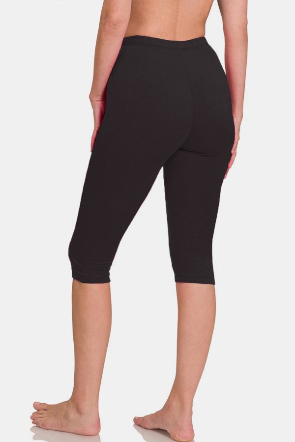 Zenana Full Size High Waist Capris Online now