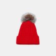 Cable Knit Winter Hat with Pompom Online Hot Sale