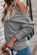 Single Shoulder Long Sleeve Sweatshirt with Zip For Cheap