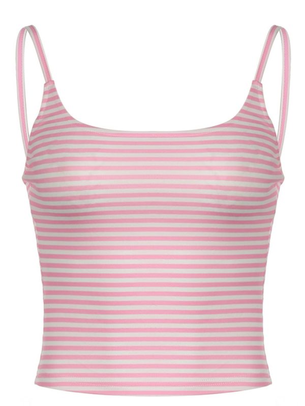 Devine Striped Scoop Neck Cami Online Hot Sale