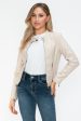 Snobbish PU Leather Zip Up Jacket with Pockets Fashion