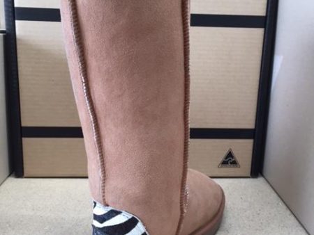 CHESTNUT   ZEBRA TALL UGG BOOTS For Discount