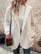 Open Front Long Sleeve Hooded Fuzzy Cardigan Online