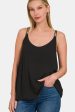 Zenana Woven Double Spaghetti Strap V-Neck Cami Cheap