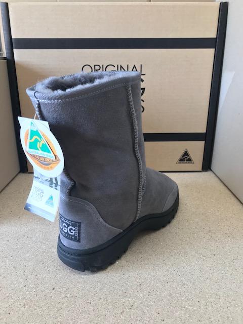 GREY SHORT RUGGED UGG BOOTS on Sale