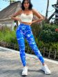 Tie-dye Slim Fit High Waistband Long Active Pants Discount