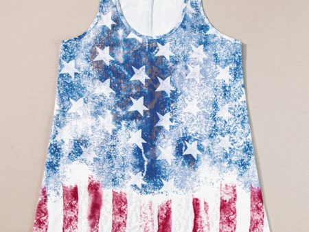 US Flag Scoop Neck Tank Fashion