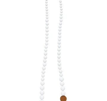 Elk Leather Graduate Resin Necklace - White For Discount