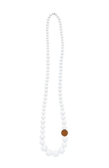 Elk Leather Graduate Resin Necklace - White For Discount