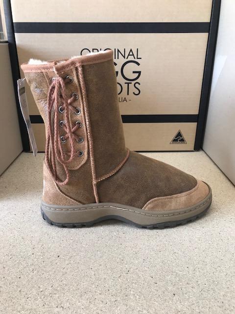 CHESTNUT NAPA SHORT LACE UP RUGGED UGG BOOTS For Cheap