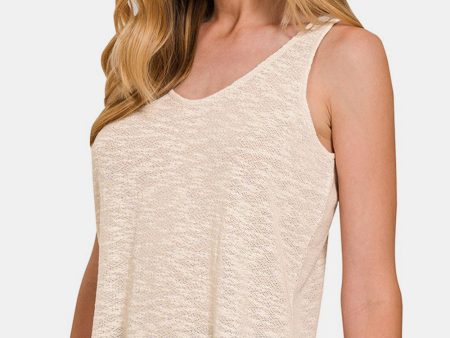 Zenana Curved Hem Round Neck Tank For Discount