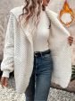 Open Front Long Sleeve Hooded Fuzzy Cardigan Online