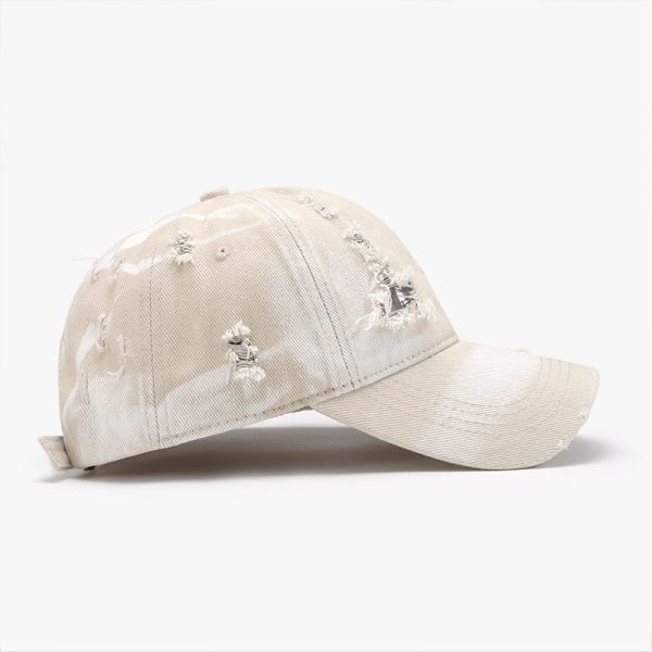 Distressed Adjustable Cotton Baseball Cap Fashion