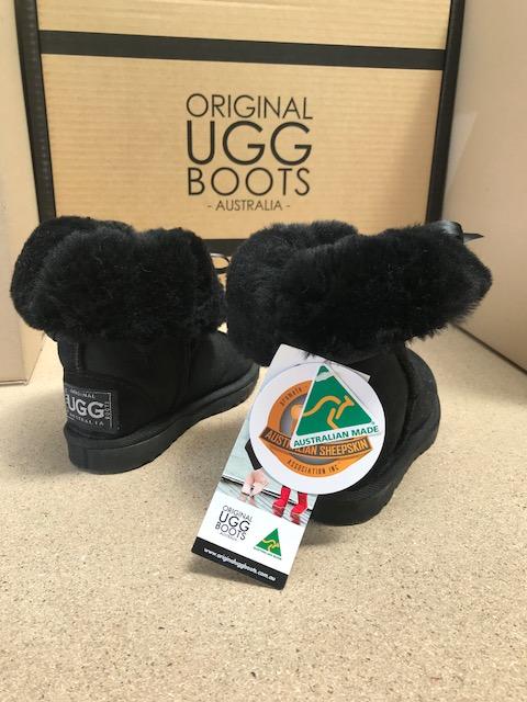 Bow Frozen Black Kids UGG Boots Online Sale