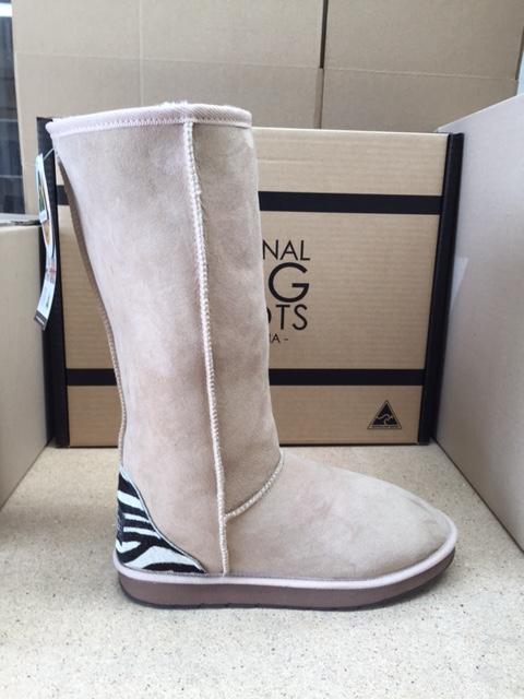 SAND   ZEBRA TALL UGG BOOTS Cheap