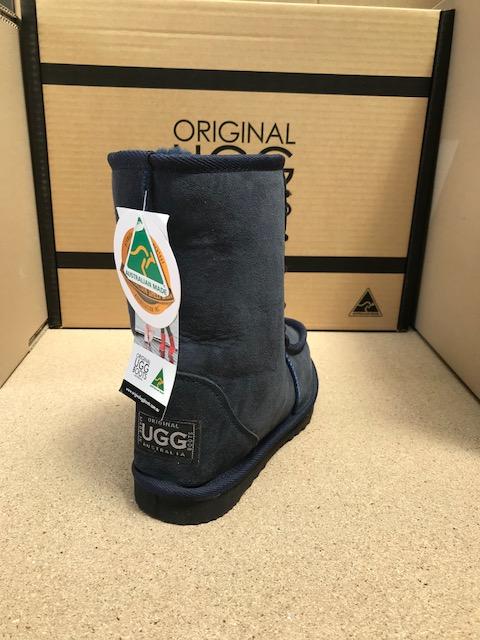 Front Lace Up Navy Boat UGG Boots For Discount