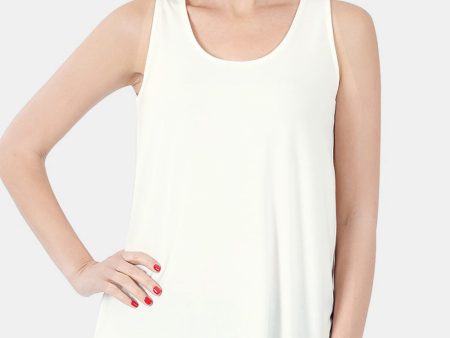 Zenana Round Neck Curved Hem Tank Fashion