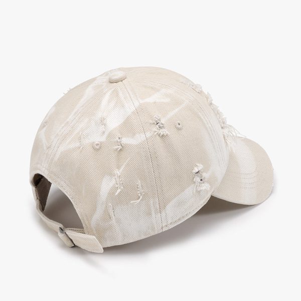 Distressed Adjustable Cotton Baseball Cap Fashion