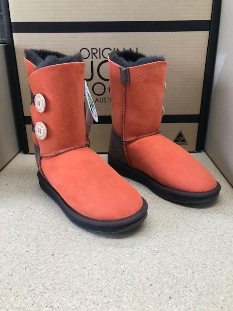 CHOC ORANGE DOUBLE BUTTON UGG BOOTS Online Sale